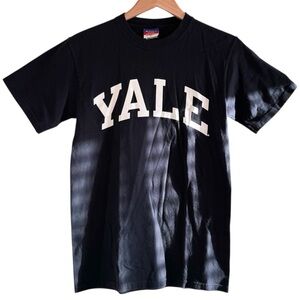 Champion YALE Navy White T-Shirt Size Medium